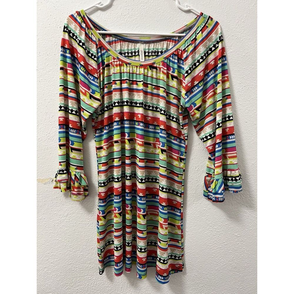 Colorful Cezanne Tunic‎ Dress, Size Medium